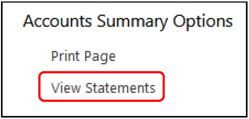 Account summary options